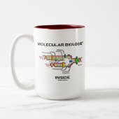 Molekularbiologin Inside (DNA-Replikation) Zweifarbige Tasse (Links)