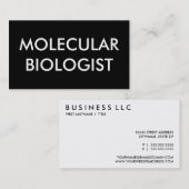 Molekularbiologin Visitenkarte (Vorne/Hinten)