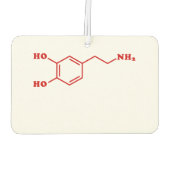Molekulare chemische Formel für Dopamin Autolufterfrischer (Rückseite)
