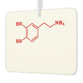 Molekulare chemische Formel für Dopamin Autolufterfrischer (Links)