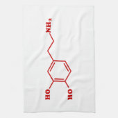 Molekulare chemische Formel für Dopamin Geschirrtuch (Vertikal)