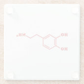 Molekulare chemische Formel für Dopamin Glasuntersetzer (Rückseite)
