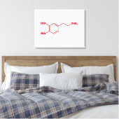 Molekulare chemische Formel für Dopamin Leinwanddruck (Insitu (Schlafzimmer))