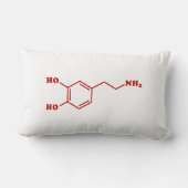 Molekulare chemische Formel für Dopamin Lendenkissen (Rückseite)