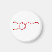 Molekulare chemische Formel für Dopamin Magnet (Vorne)