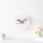 Molekulare chemische Formel für Dopamin Runde Wanduhr (Zuhause)