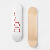 Molekulare chemische Formel für Dopamin Skateboard (Vorderseite)
