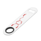 Molekulare chemische Formel für Dopamin Speed Flaschenöffner (Vorderseite Schrägansicht)