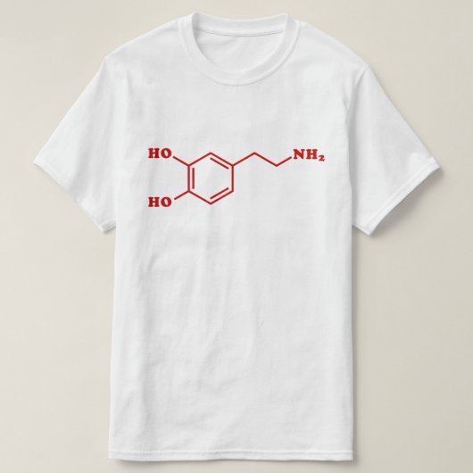 Molekulare chemische Formel für Dopamin T-Shirt (Design vorne)