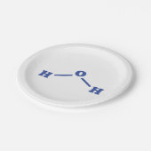 Molekulare chemische Formel Pappteller (Schrägansicht)