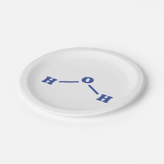 Molekulare chemische Formel Pappteller (Schrägansicht)