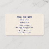 Molekulare chemische Formel Visitenkarte (Rückseite)