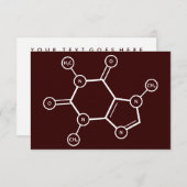 Molekulare Struktur C8H10N4O2 Einladung (Vorne/Hinten)