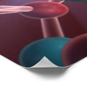 Molekulare Struktur des Koffeins. Poster (Ecke)