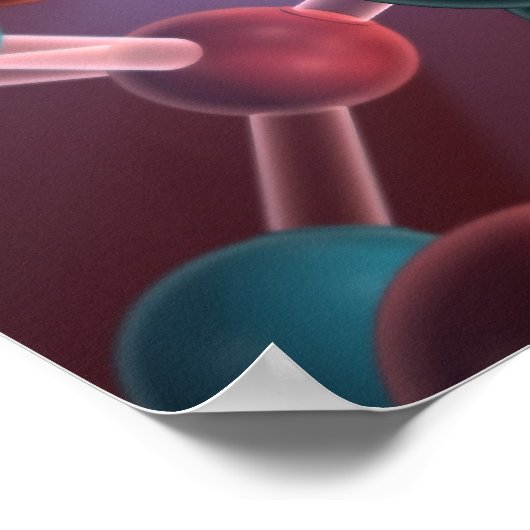 Molekulare Struktur des Koffeins. Poster (Ecke)