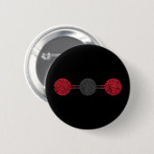 Molekulare Struktur für Kohlendioxid Button (Vorne & Hinten)