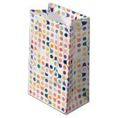 Molekulare Struktur-Muster Kleine Geschenktüte (Rückseite Schrägansicht)