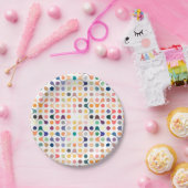 Molekulare Struktur-Muster Pappteller (Party)