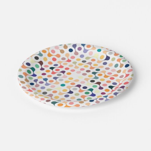 Molekulare Struktur-Muster Pappteller (Schrägansicht)