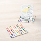 Molekulare Struktur-Muster Rechteckiger Pappuntersetzer (Vor Ort)