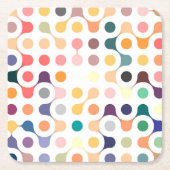 Molekulare Struktur-Muster Rechteckiger Pappuntersetzer (Vorderseite)