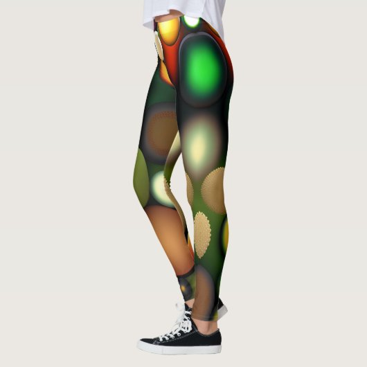 Molekülkreise Regenbogenmuster Leggings (Links)