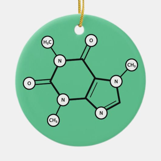 Molekülstruktur Keramik Ornament (Vorne)