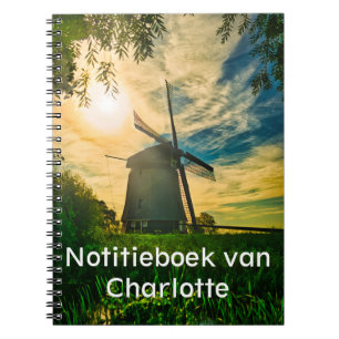 Molen gouden uur Notitieboek Notizblock