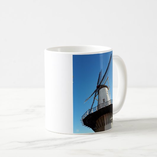 Molen in Nederland in Willemstad. Kaffeetasse (VorderseiteRechts)