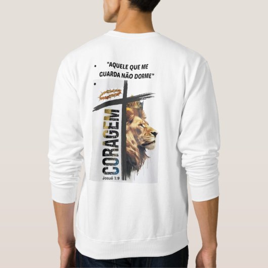Moletom  "Aquele que me guarda não dorme" Sweatshirt (Rückseite)