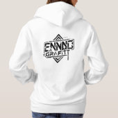 Moletom branca ENNOID GRÁFITT  Hoodie (Rückseite)