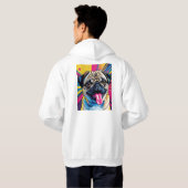 Moletom com desenho de pug em pop art 01 hoodie (Schwarz voll)
