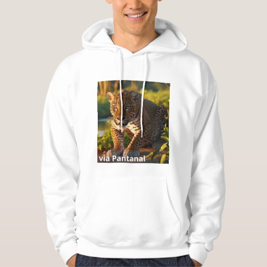 Moletom Masculino Básico com Capuz Onça Pintada Hoodie (Vorderseite)