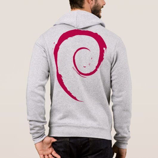 Moletom mit Reißverschlusse Debian Hoodie (Rückseite)