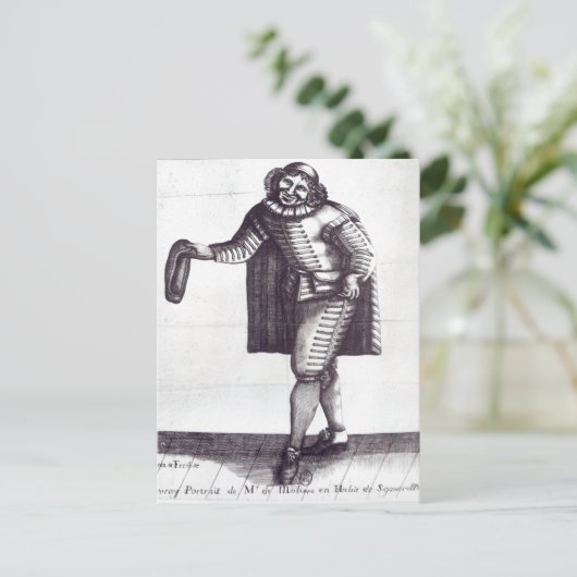 Moliere as Sganarelle in 'L'Ecole des Maris' Postkarte (Stehend Vorderseite)