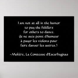 Molière - Bezahlung des Fiddler Poster