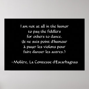 Molière - Bezahlung des Fiddler Poster
