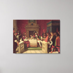 Moliere, das mit Louis XIV 1857 speist Leinwanddruck