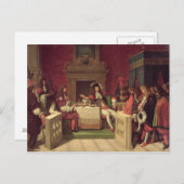 Moliere Dining mit Louis XIV 1857 Postkarte (Vorne/Hinten)