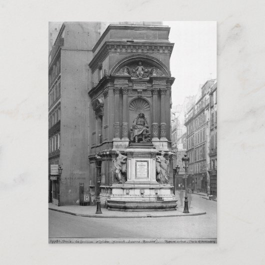 Moliere Fountain, 1844 Postkarte (Vorderseite)