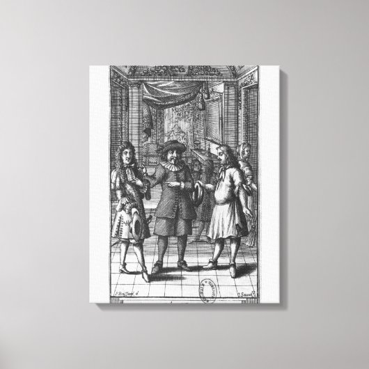 Moliere wie Harpagon, Frontispiece Illustration Leinwanddruck (Vorderseite)