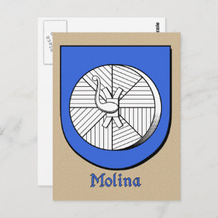 Molina Ancestral Heraldic Shield Postkarte