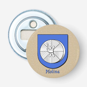 Molina Heraldic Arms on Parchstyle Back Flaschenöffner