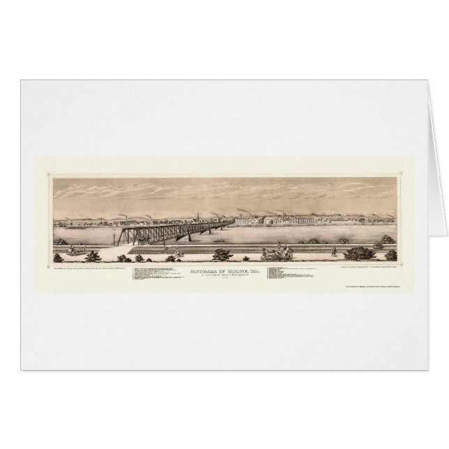 Moline, panoramische Karte IL - 1873 (Vorderseite (Horizontal))