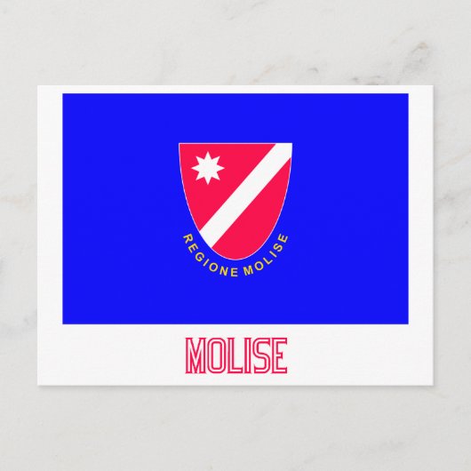 Molise-Flag mit Namen Postkarte (Vorderseite)