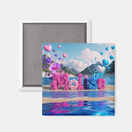 Molise Floral Magnet (Vorderseite/Rückseite)