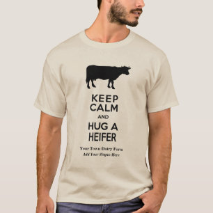 Molkerei behalten Ruhe und umarmen eine lustige T-Shirt
