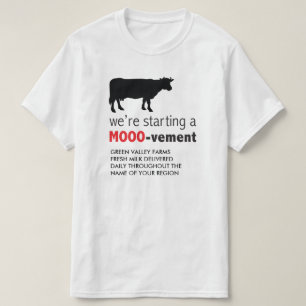 Molkerei-Milch-Lieferung, die ein Mooo-vement T-Shirt