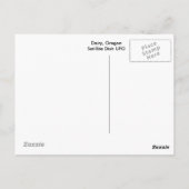 Molkerei, Oregon UFO Postkarte (Rückseite)