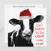 Molkerei-Personal-WeihnachtsParty Einladung (Vorne/Hinten)